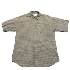 COLUMBIA vintage button up plaid polo shirt